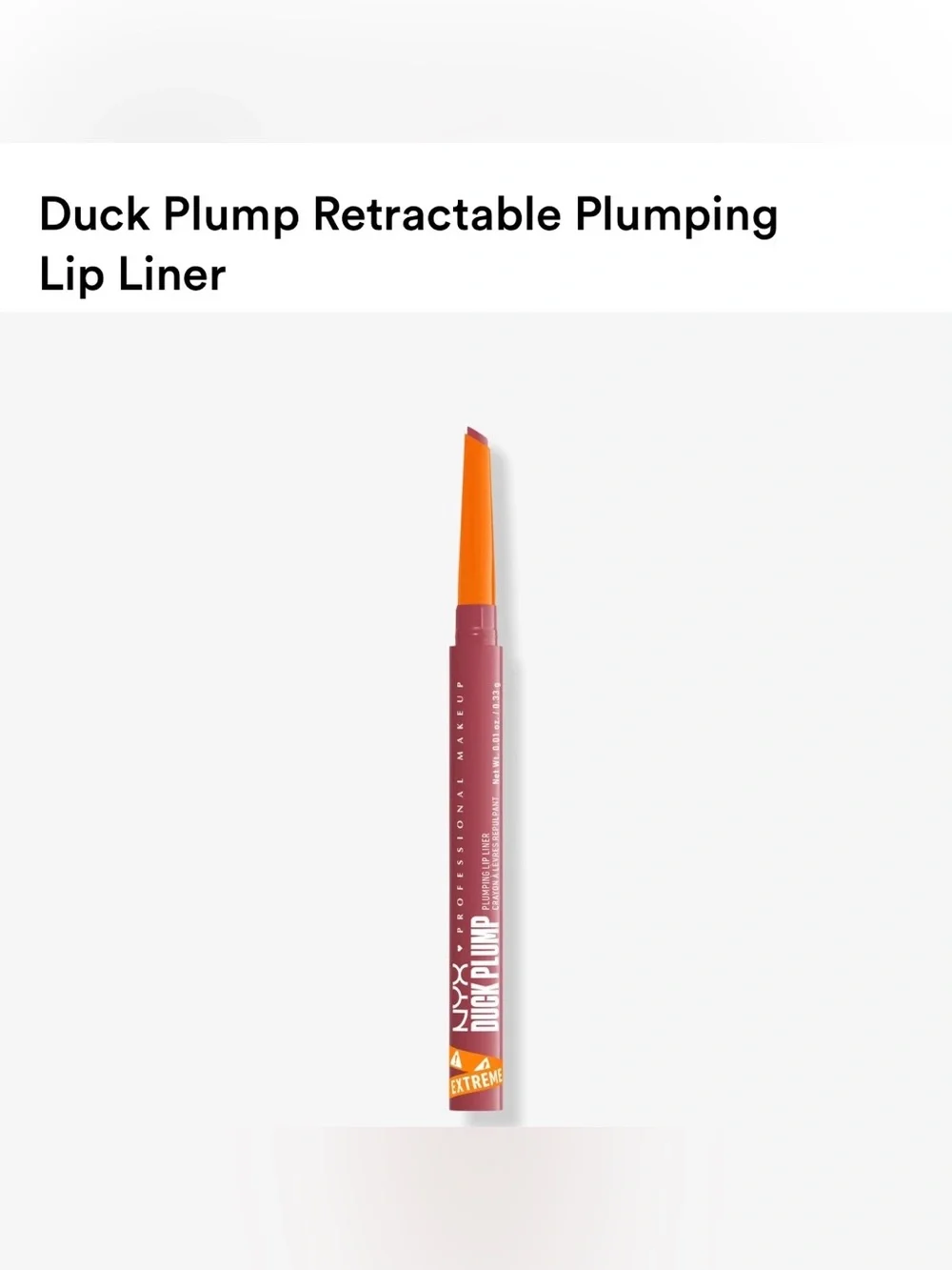 NYX Duck Plump Retractable Plumping Lip Liner in Pink Jection